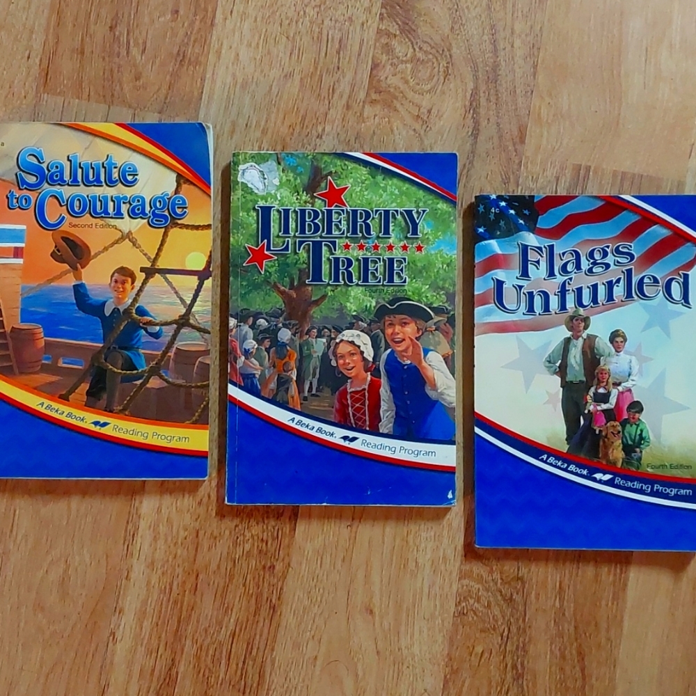 4th Grade Abeka Readers...2 are 4th Edition. Salute to Liberty is 2nd Edition